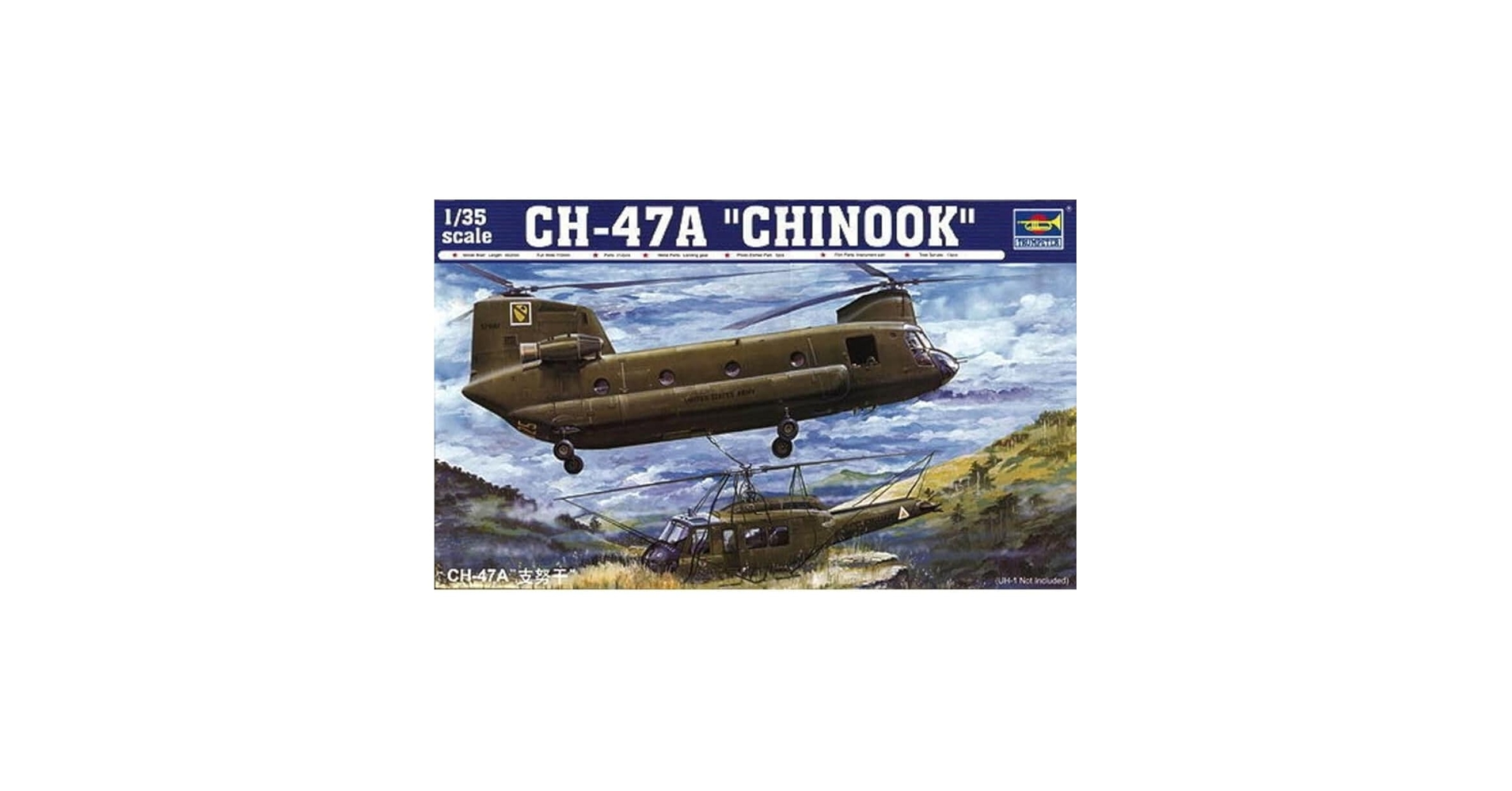 Amazon.com: Trumpeter 1/35 Scale CH47A Chinook Helicopter